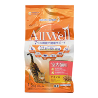 ユニ・チャーム　ＡｌｌＷｅｌｌ室内猫チキン　１．６ｋｇ