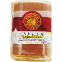 ヤマザキ　生クリームロール（北海道産生クリーム使用）４切れ